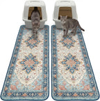 Hompet Cat Litter Mat 2 Pack, 18x28 Machine Washable Trapping Mats for Cats, Super Absorbent & Urine-Proof Cat Litter Box Mat for Floor, Waterproof & Non Slip Kitty Litter Rug - Image 15