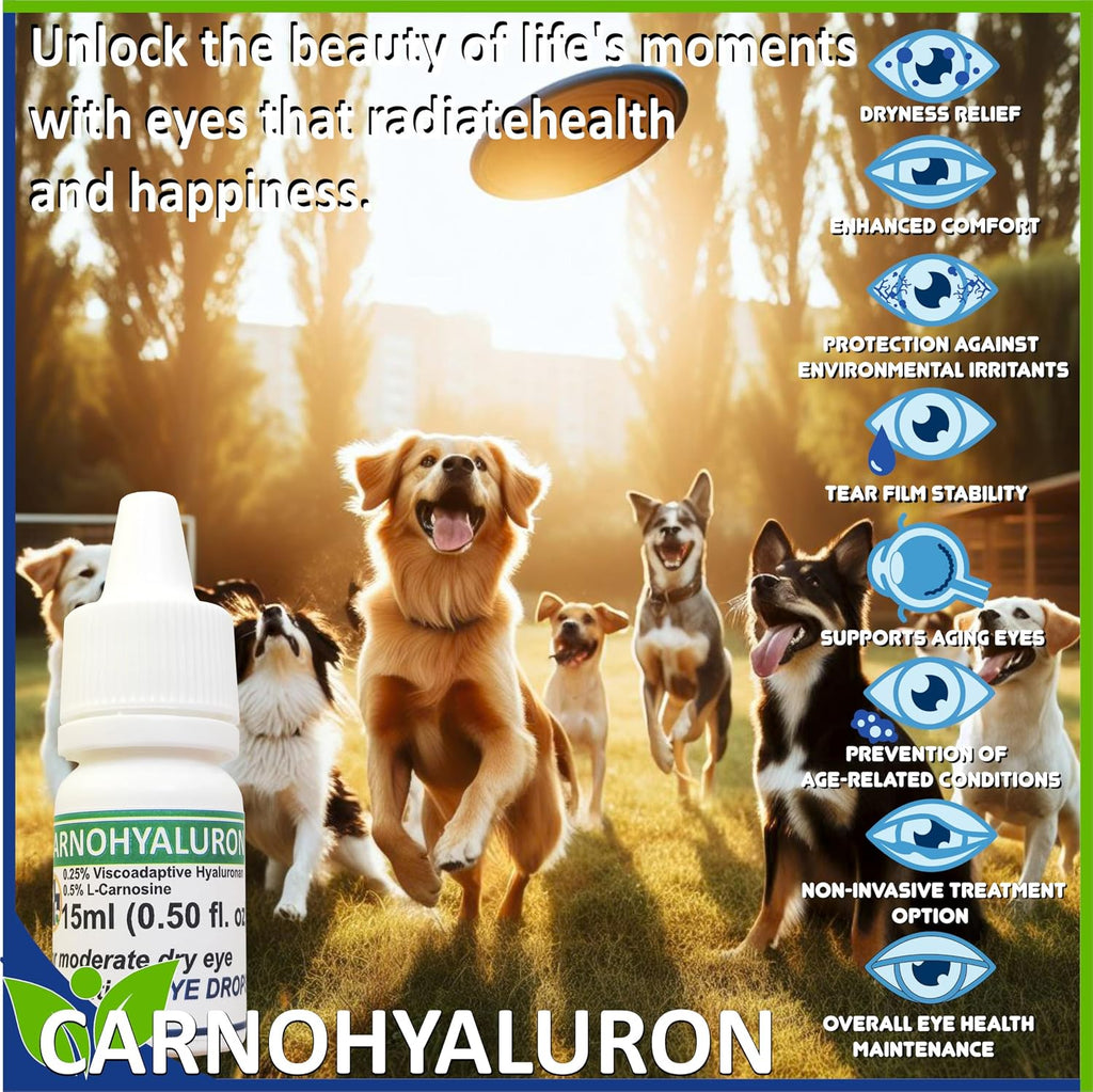Side view of Handmade pet eye lubricant detailing daily application usage instructions