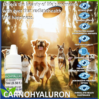 Side view of Handmade pet eye lubricant detailing daily application usage instructions