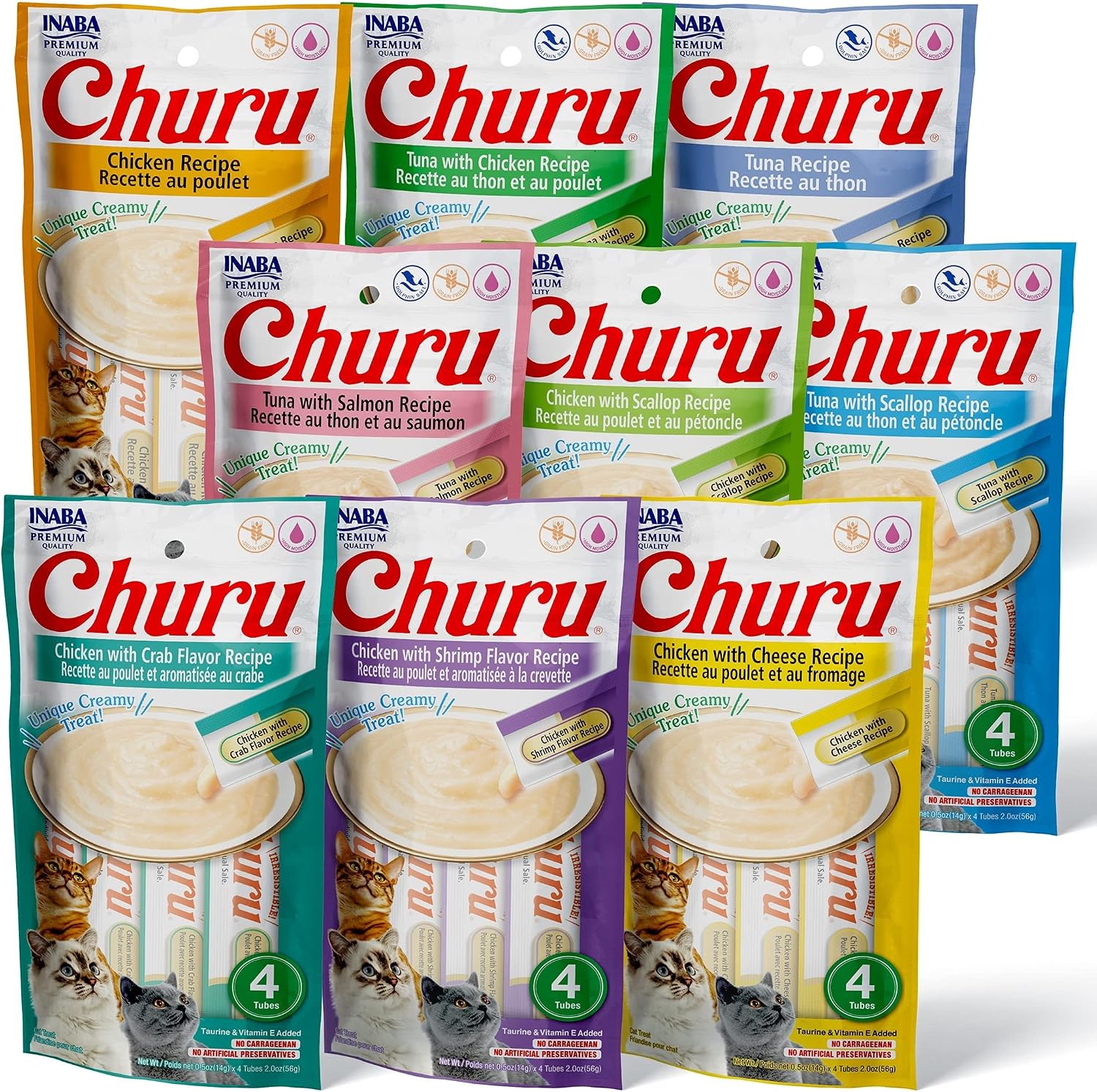 Inaba Churu cat treats variety pack front view