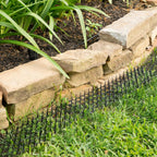 Included U-shaped garden stakes for securing Senenqu scat mat