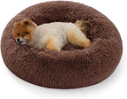 Bedsure Calming Donut Cat Bed - Fluffy Plush Round Pet Bed for Kitten & Puppy, Washable Anti-Anxiety Soft Comfy Cuddler, 20x20 Inches, Grey (Basic Version) - Image 10