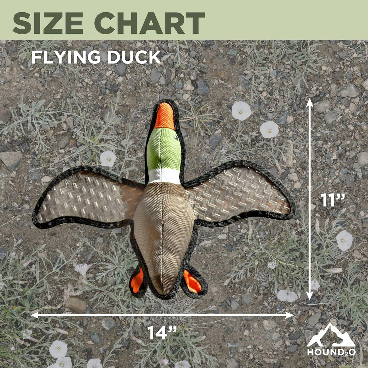 Interactive squeaky flying duck toy for dogs