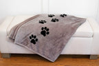 Pawprints Left by You bereavement gift blanket folded neatly showing premium soft material.