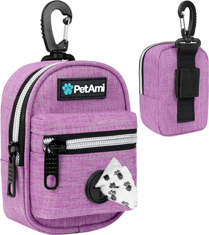 PetAmi Dog Poop Bag Holder For Leash, Dog Pet Waste Bag Dispenser For Poop With Clip For Doggie Puppy Walking Accessories Travel Camping, Dog Treat Pouch Supplies, Blue - Image 10