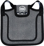 Detailed view of metal snap fasteners on Down Under Outdoors chicken apron.