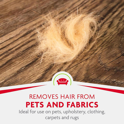 Durable multi surface pet lint remover brush for carpets and rugs.
