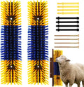 Generic livestock scratching brush front view for cow grooming