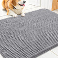 Smiry dog door mat for muddy paws grey front view