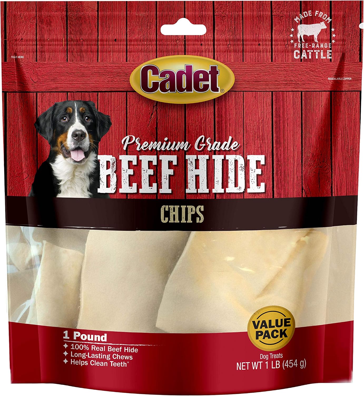 Cadet Premium Grade Beef Hide for Dogs, Rawhide Long Lasting Dog Chews, Chips, Curls & Rolls for Small/Medium/Large Dogs - Image 11