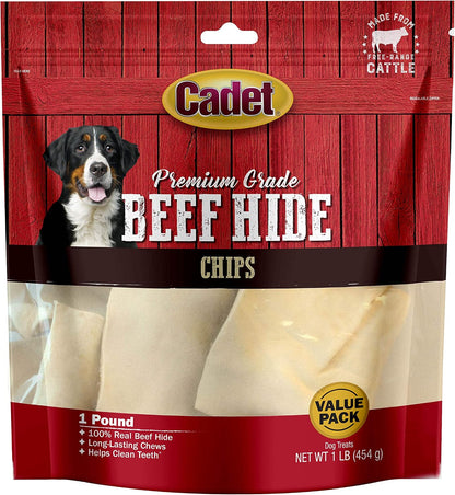 Cadet Premium Grade Beef Hide for Dogs, Rawhide Long Lasting Dog Chews, Chips, Curls & Rolls for Small/Medium/Large Dogs - Image 11