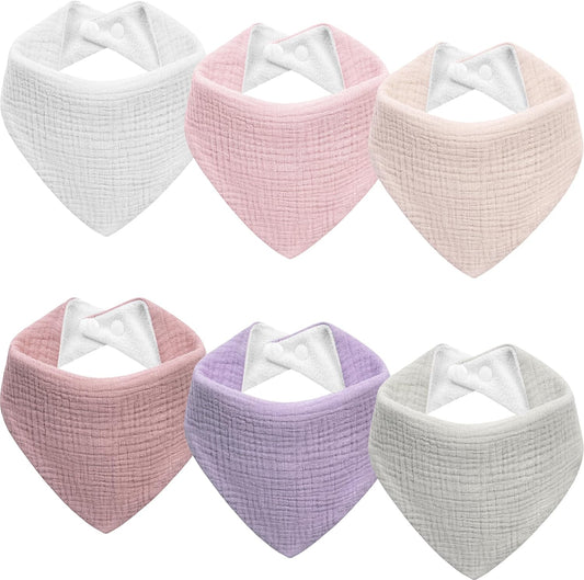 Kewlife Gift Muslin Baby Bandana Drool Bibs set front view