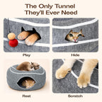 Side view of Meowfia Peekaboo cat hideaway