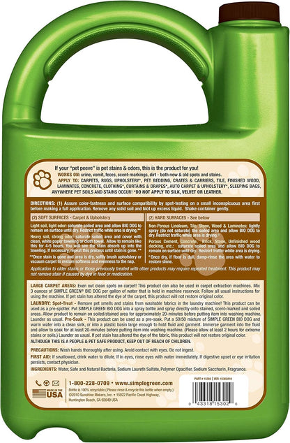 Simple Green Bio Active Stain & Odor Remover for Pet & Carpet- Pet & People Safe (1 Gal), Milky White, 128 Fl Oz (Pack of 1) - Image 2