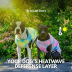 Spark Paws cooling vest SPF 50 tag detail