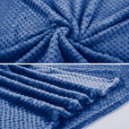 Close up view of the premium double layer stitching on the pet throw blanket