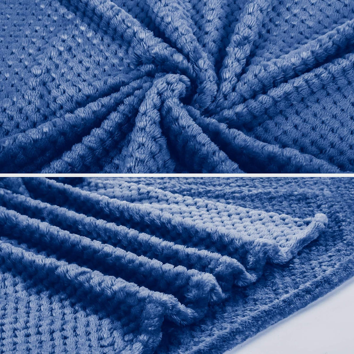 Close up view of the premium double layer stitching on the pet throw blanket