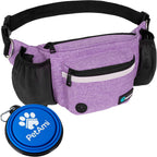 PetAmi Dog Fanny Pack, Treat Pouch for Dog Walking, Training, Built in Poop Bag Dispenser, Water Bottle Holder, Collapsible Bowl, Pet Treat Waist Belt for Hiking, Running, Kibbles (Black) - Image 11