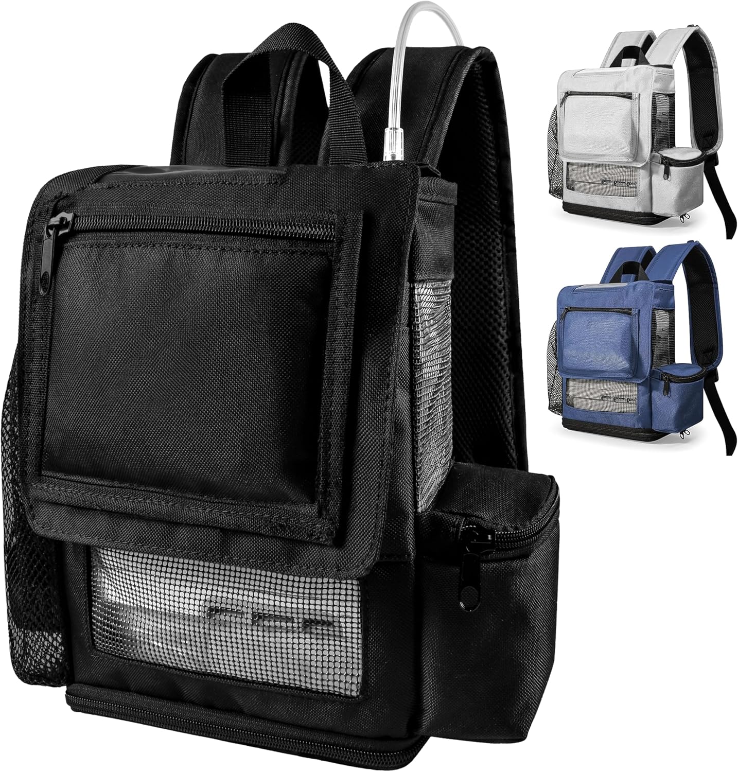 O2TOTES Premium Backpack front view for Inogen One G5 oxygen concentrator