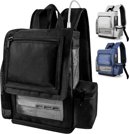 O2TOTES Premium Backpack front view for Inogen One G5 oxygen concentrator