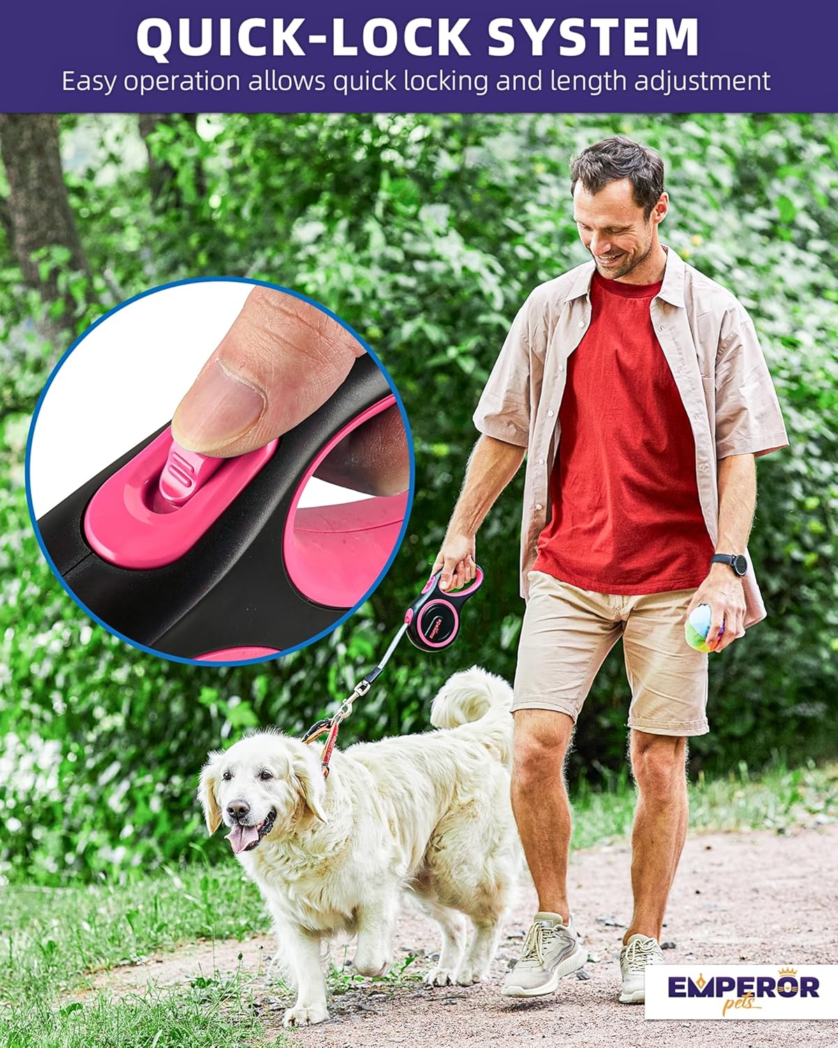 Emperor Pets 26 foot leash tangle-free nylon tape