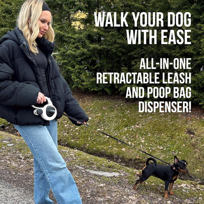 Side view of Avanto heavy duty retractable leash for large dogs