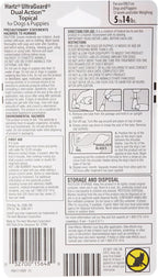 Hartz topical flea and tick prevention six month supply tubes for small dogs