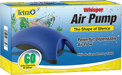 Tetra Whisper air pump connected to aquarium tubing
