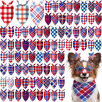 Abbylike 100 Pcs Paw Print Dog Bandanas Bulk Cute Footprint Bandanas for Dogs Triangle Kerchief Bib Scarf for Pets National Dog Day Party Costume Photo Props Accessories Pet Shops (25.6 x 17.7 x 17.7) - Image 9