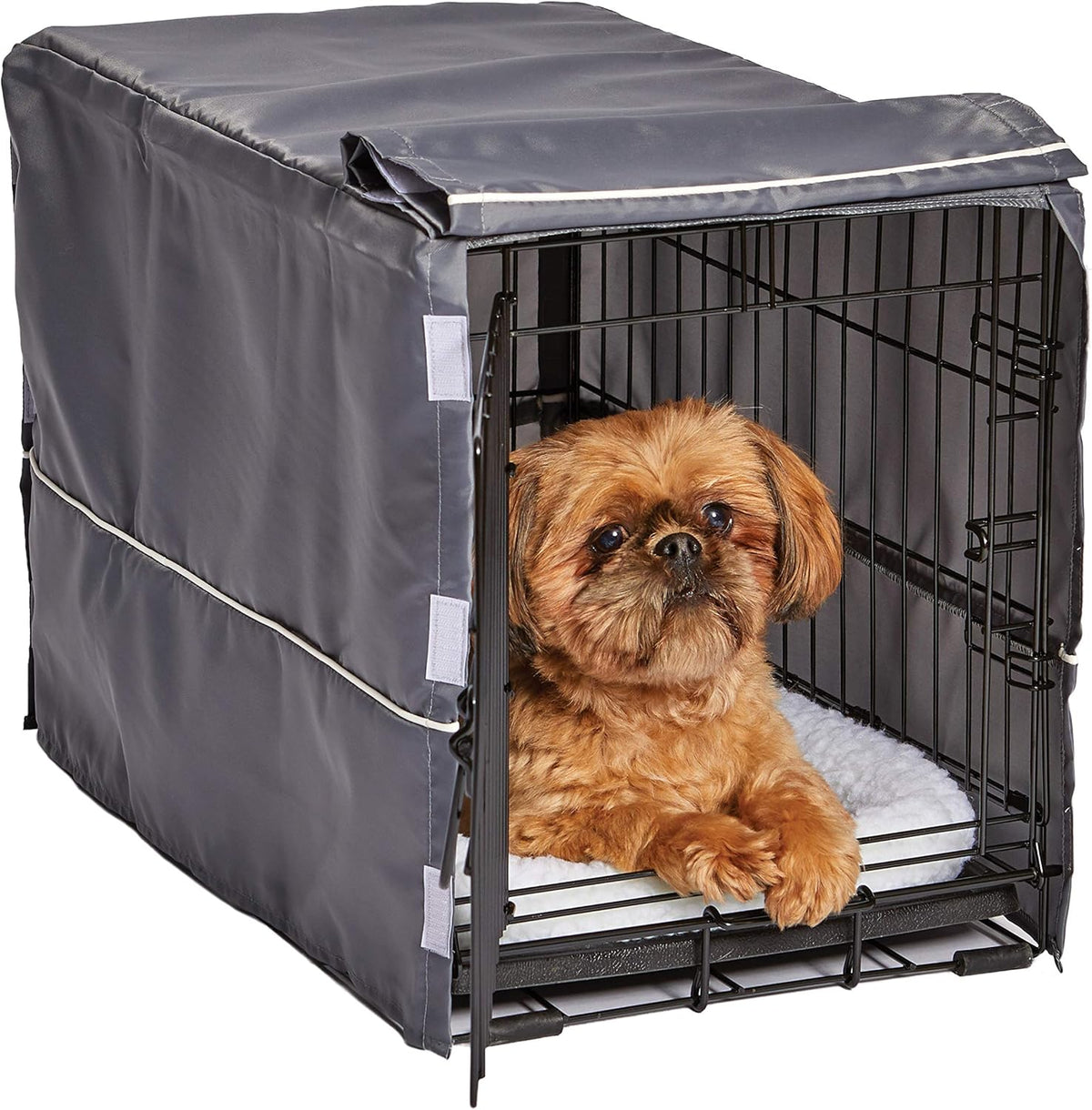 MidWest Homes for Pets Small Dog Crate Cover Featuring Teflon Fabric Protector, Poly-Cotton Privacy Kennel Cover Fits Most 24-inch Crates, Pink Designer Print, Machine Washable, Reduces Barking - Image 14