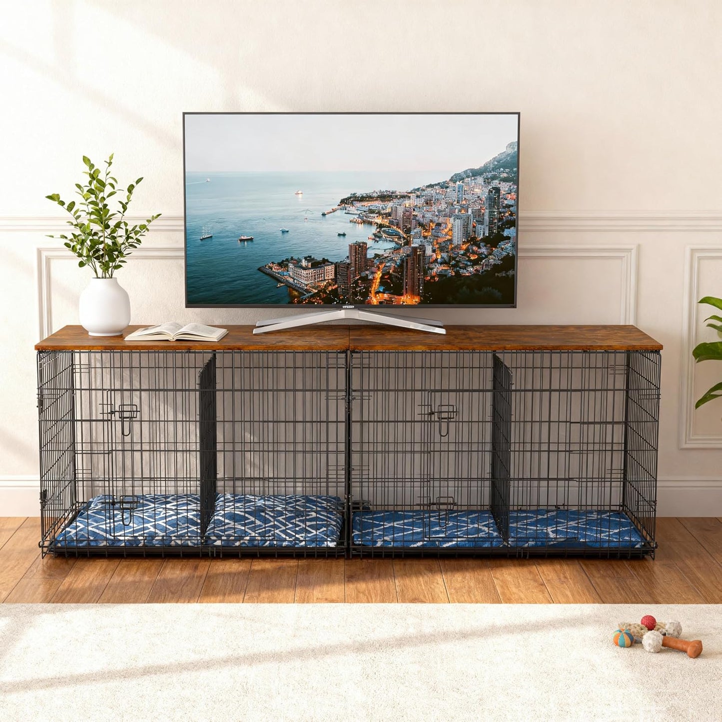 Piskyet dog cage furniture accessory with multi layer protective design