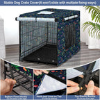 Bienbee wildflower pattern dog crate cover top handle opening view