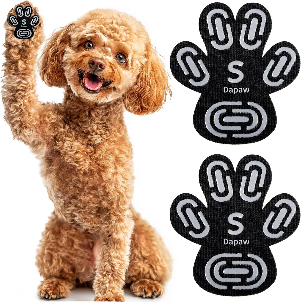 Dapaw Dog Paw Protector Pads front view packaging with small size anti slip stickers
