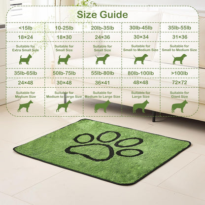 Qeils washable puppy training pad green grass design