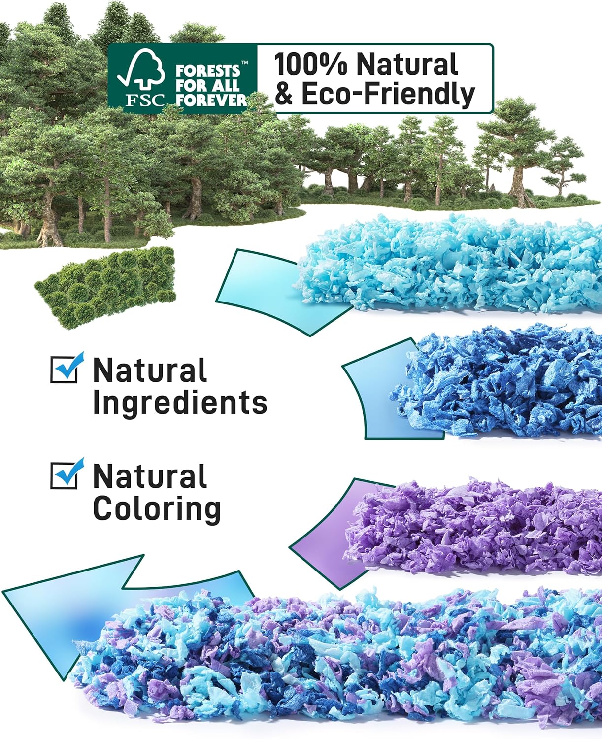 BUCATSTATE Hamster Bedding 70L, Truly 99% Dust-Free Small Animal Paper Bedding Odor Control, Cozy Hamster Litter for Rabbit Rat Syrian Dwarf Hamsters Gerbils (Harvest Sunset) - Image 4