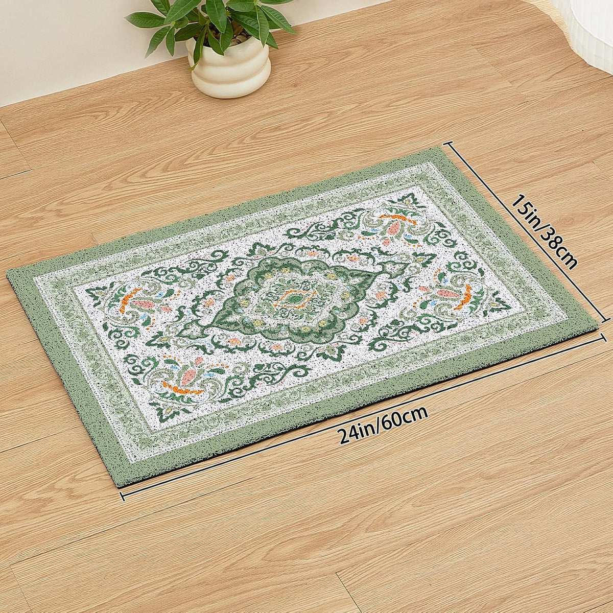 Unicorn Catcher 24 by 15 inches pet mat used as a food tray station