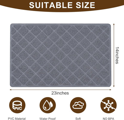 BOOMIBOO PVC litter box mat close up showing deep intersecting grooves
