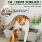 Automatic litter box compatible liquid refills for optimal household pet odor control
