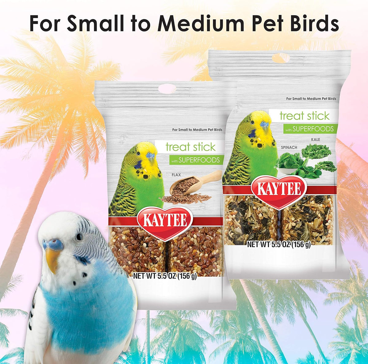 Nutritional information label on Kaytee bird treat packaging