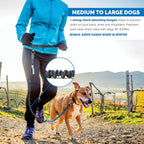 Smooth glide belt clip mechanism on the Tuff Mutt dog leash preventing tangles during active running.