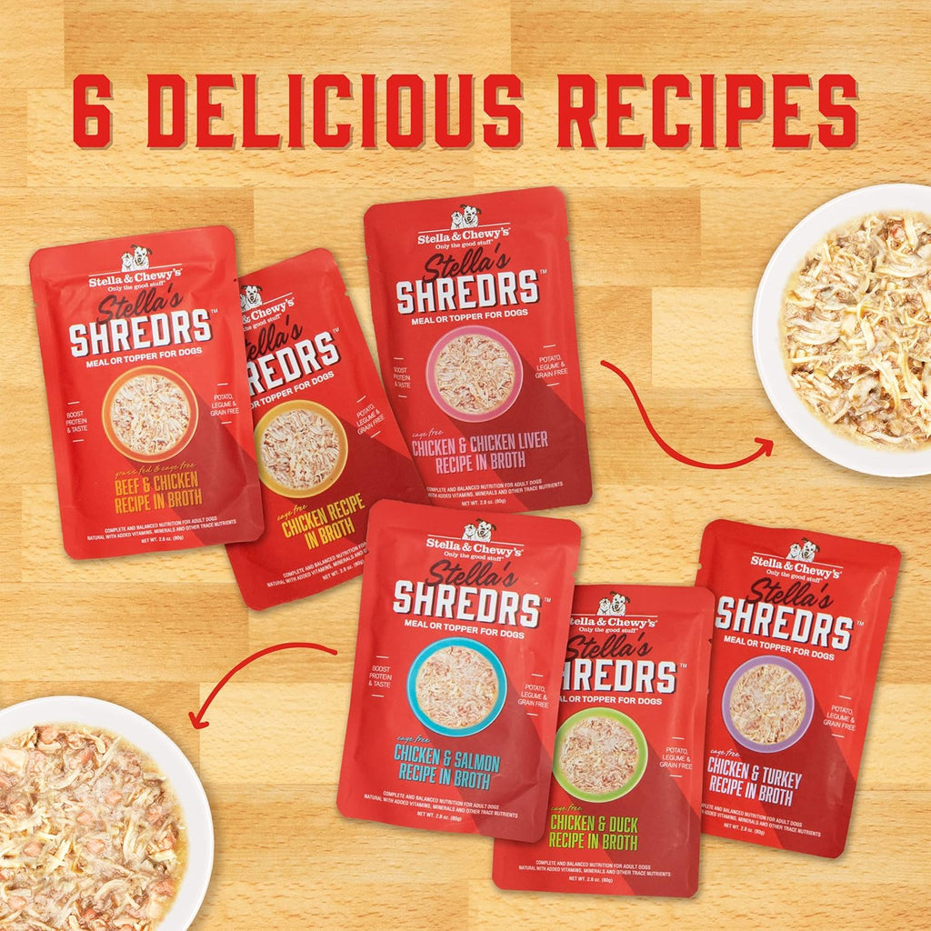 Individual 2.8 Ounce chicken broth dog food serving