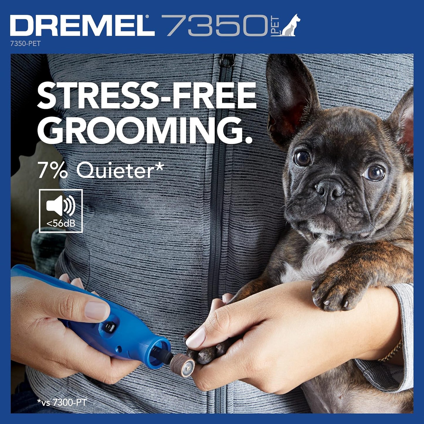Close up of Dremel nail grinder head and sanding drum