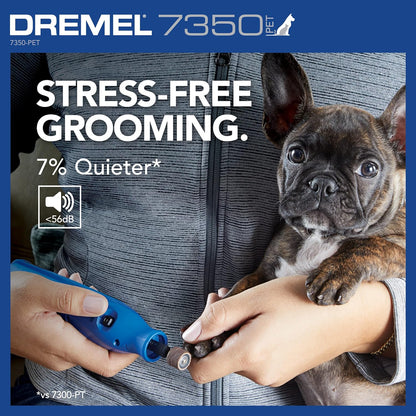 Close up of Dremel nail grinder head and sanding drum