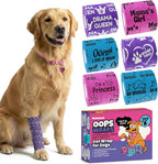 Rubyloo Oops Wraps funny dog vet bandage pack front view showcasing colorful rolls