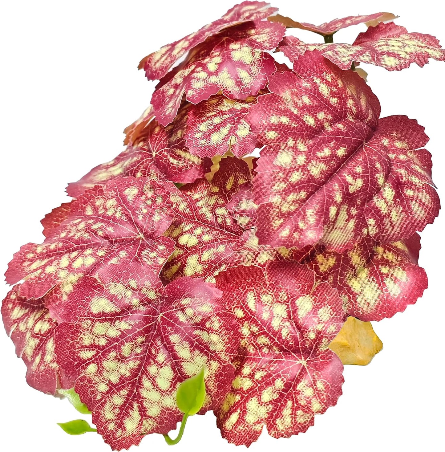 Woyrise Reptile Plants for Terrarium Decor, Ball Python Tank Accessories fit Bearded Dragon Crested Leopard Gecko Lizard Chameleon Snake Frog Tortoise Hermit Crab - Fake Codiaeum Variegatum - Image 8