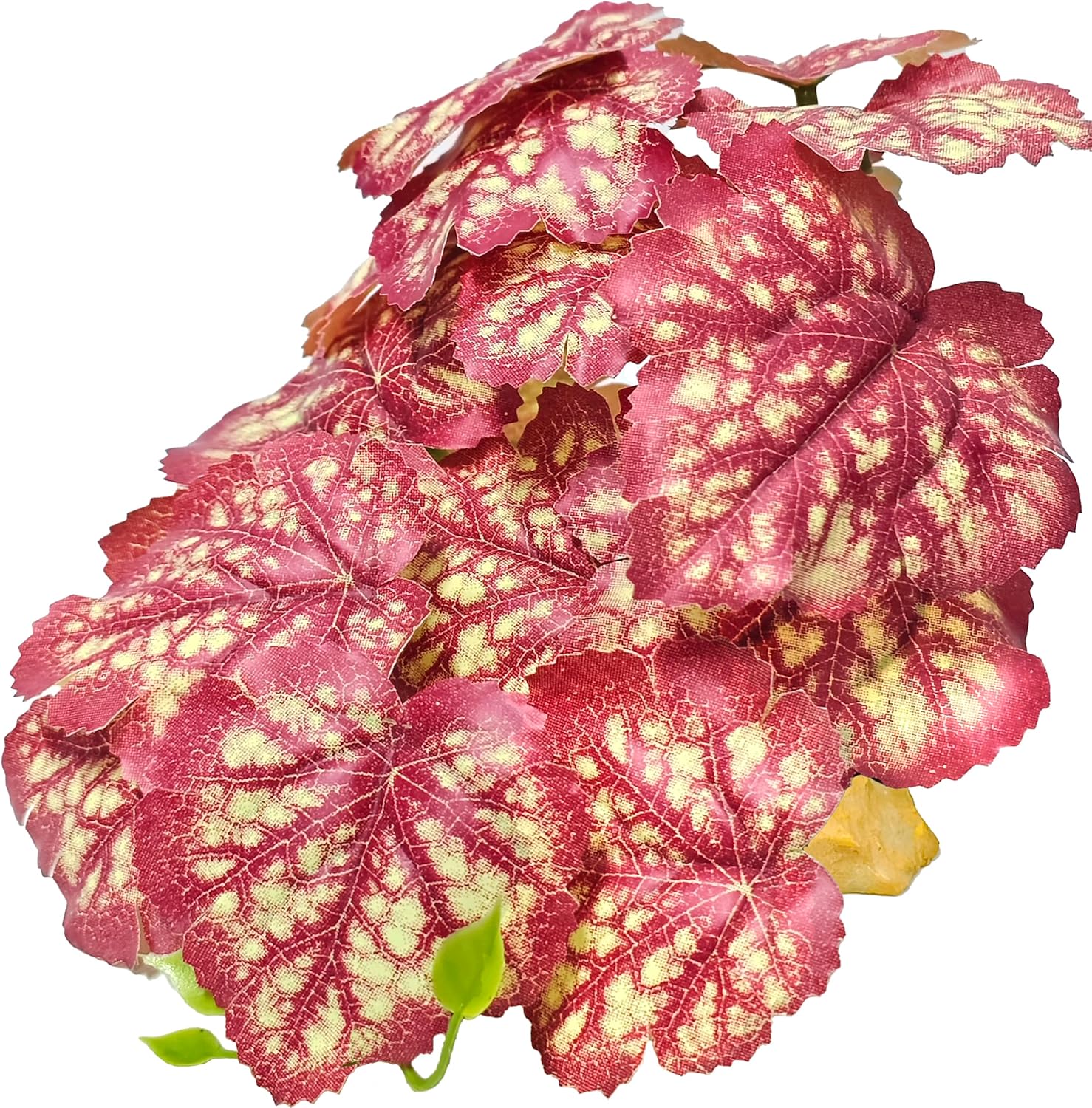 Woyrise Reptile Plants for Terrarium Decor, Ball Python Tank Accessories fit Bearded Dragon Crested Leopard Gecko Lizard Chameleon Snake Frog Tortoise Hermit Crab - Fake Codiaeum Variegatum - Image 8