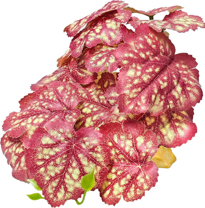 Woyrise Reptile Plants for Terrarium Decor, Ball Python Tank Accessories fit Bearded Dragon Crested Leopard Gecko Lizard Chameleon Snake Frog Tortoise Hermit Crab - Fake Codiaeum Variegatum - Image 8