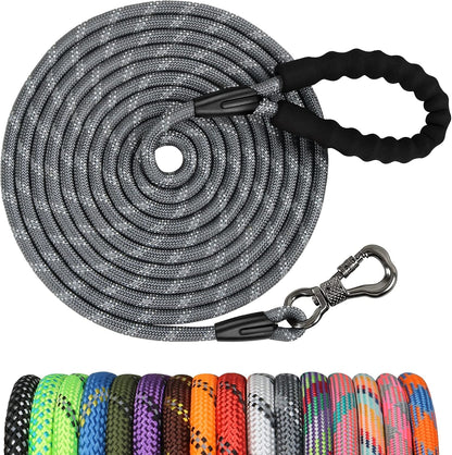 NTR 30FT Puppy Leash, Nylon Rope Long Dog Leash with Swivel Lockable Hook and Comfortable Padded Handle, Dog Line Tether for Small Medium Large Dogs Training, Playing, Camping, or Backyard - Image 9