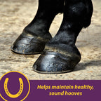 Horse Health Vita Biotin Crumbles three pounds container nutritional facts panel