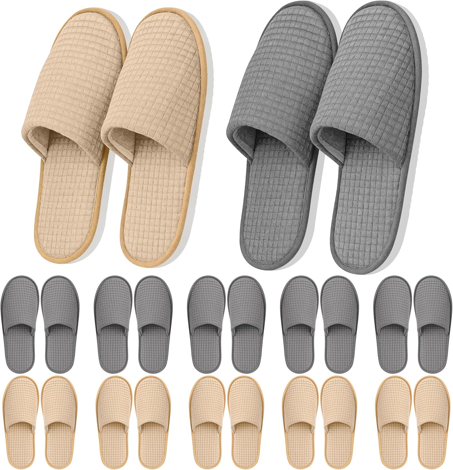 Vipay disposable guest slippers pack of 12 front view